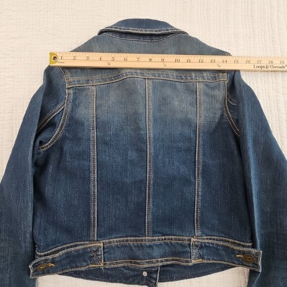Jou Jou Premium Denim Collection Women's Small Blue Jean Jacket Pockets EUC - Picture 7 of 16